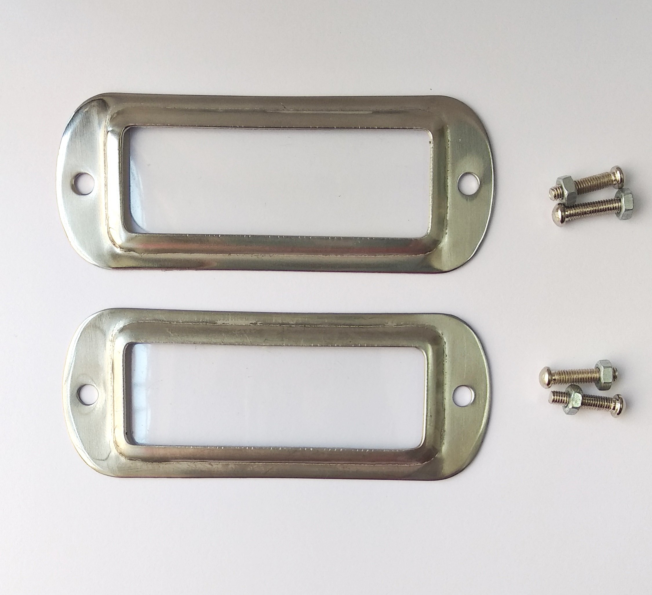 TARJETERO METALICO INOX (2 UDS)