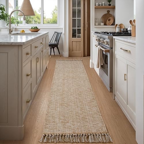 Miniatura 450 de Collive - Tapete de 27 x 43 pulgadas, lavable a máquina, para interiores y exteriores, de bajo perfil, suave algodón tejido a mano, para baño