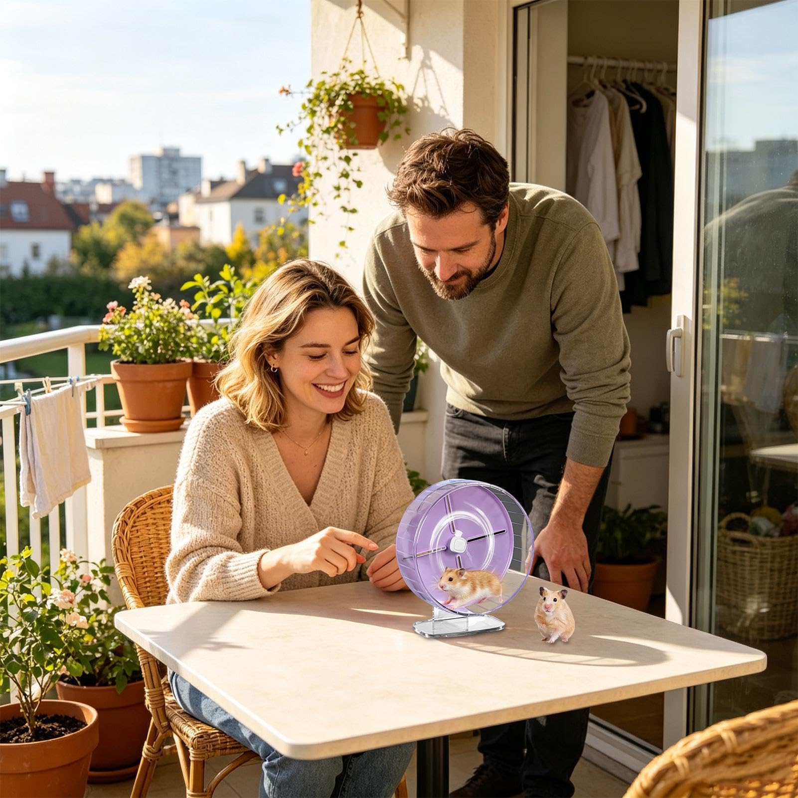 Roue pour hamster de 25 cm avec support réglable