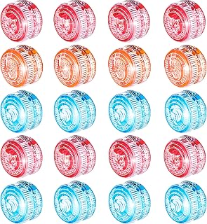 20 Pieces Responsive Bearing Ball LED Light Up Colorful Plastic Auto Return Entertaining Toy for Beginner Birthday Party Favors Classroom Rewards, Random Colors