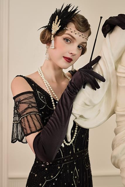 Foto 2 de 7 de BABEYOND Juego de accesorios de los años 20, juego de accesorios para disfraz de Gatsby de los años 20