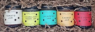 Gift Box 5 All Natural Veggie Jams Variety Box - JAMMY YUMMY All Natural Jams: Caramelized Onion Jam 5.2 oz, Tomato Jam 5 oz, Red Pepper Jam 5 oz, Jalapeño Jam 5 oz and Carrot Jam 5.2 oz - For Capresse Salad, Sandwich Spread, Pizza, Pasta, Cheese Board, Appetizer, Burger, Spread for Crackers, Toast, Baked Feta Pasta, Goat Cheese, Veggies, Hot Dogs, Dips and Spreads - No Preservatives, No Additives, No Pectin - 5oz each