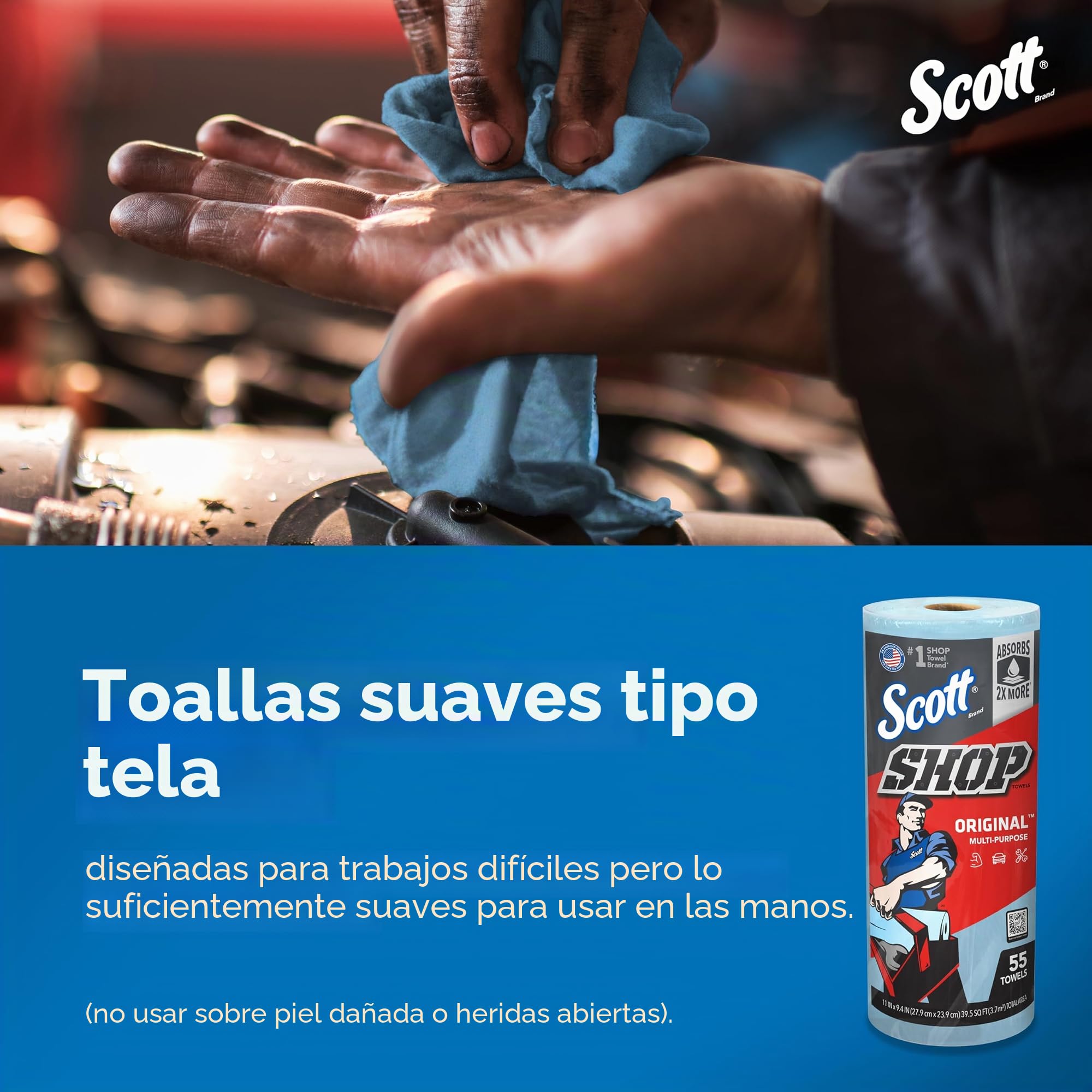 Kimberly-Clark 75130 SCOTT - Rollo de toallas de tienda, 55 unidades (paquete de 1)
