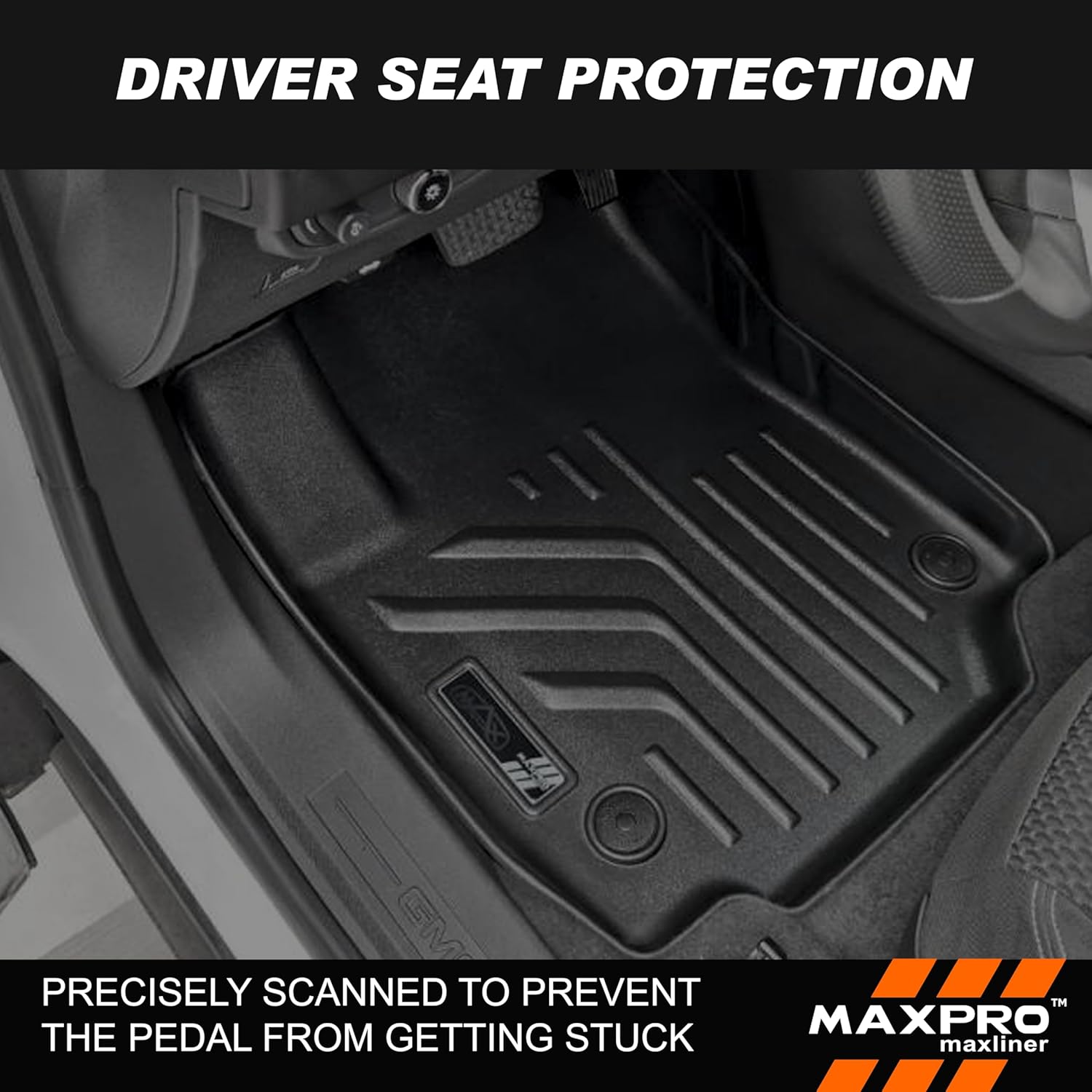 MAXPRO Floor Liner Compatible with GMC Terrain (2019-2024). Custom-fit, Heavy-Duty, All-Weather mats. Waterproof for Tough Conditions. 1st and 2nd Row Custom Floor Mats. - Image 4
