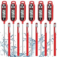 Vista 13 de Termómetro de alimentos impermeable Copkim con sonda larga, termómetro digital para carne, agua, líquido, vela y cocina de lectura instantánea