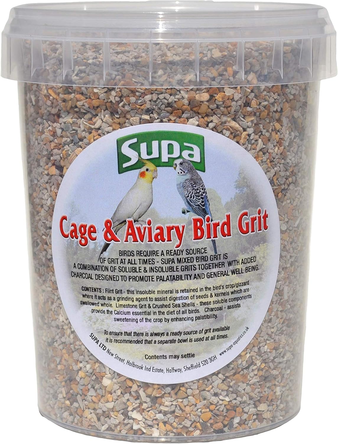 Supa Cage and Aviary Bird Grit, 1 Litre, Pack of 5, Combination Of