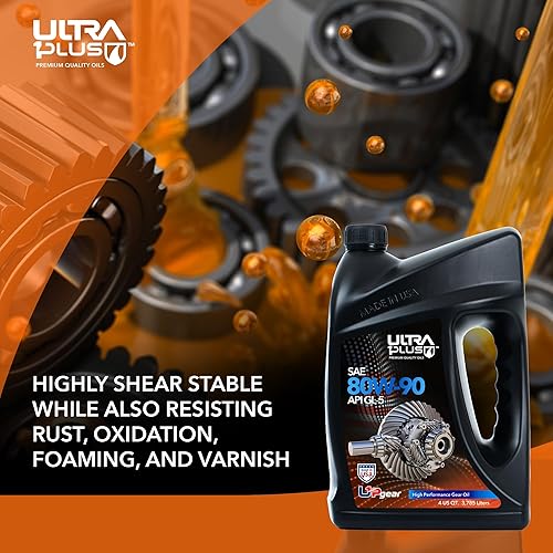 Miniatura 5 de ULTRA 1PLUS 80W-90 Aceite para engranajes API GL-5  2 galones, lubricante para engranajes automotrices 80W90, lubrica engranajes en diferenciales y