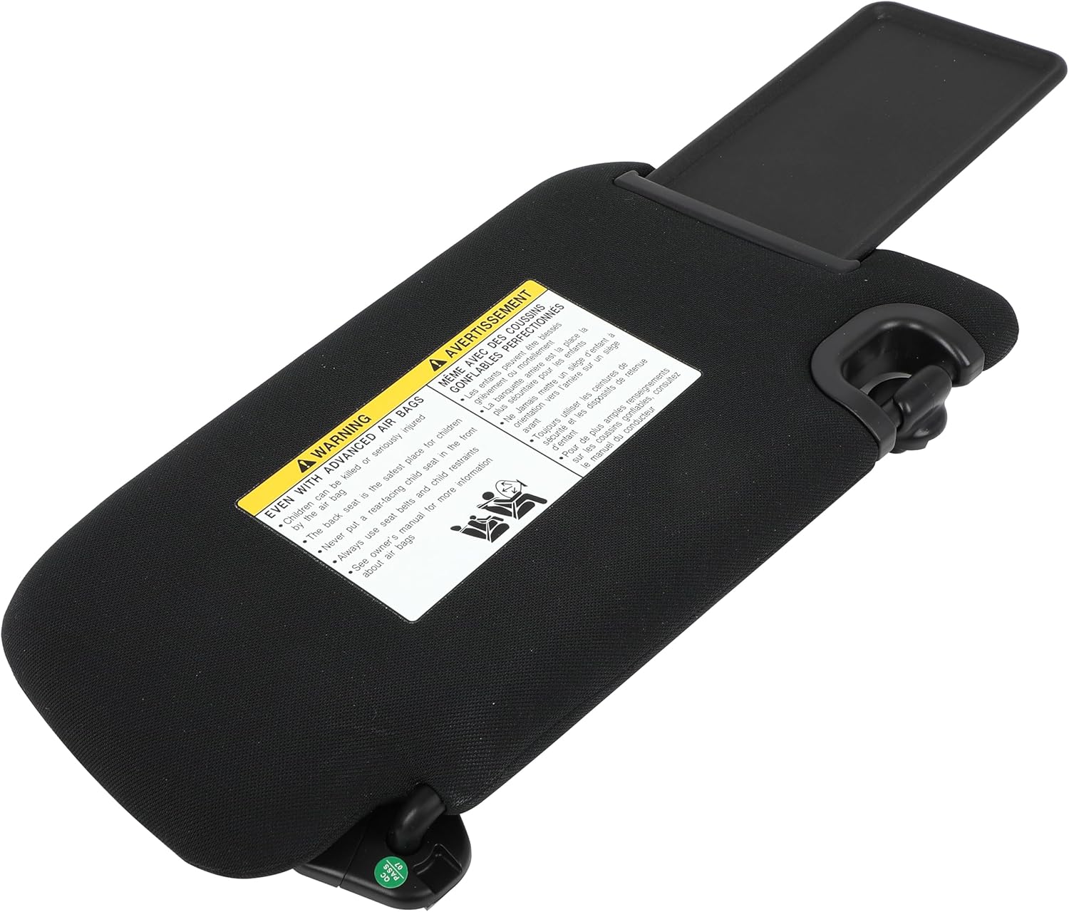 SCITOO Left Driver Side Sun Visor fit for Nissan Sentra 2013 2014 2015 2016 2017 2018 2019 (Without Sunroof, with Mirror, Without Light) Black 268-11645L