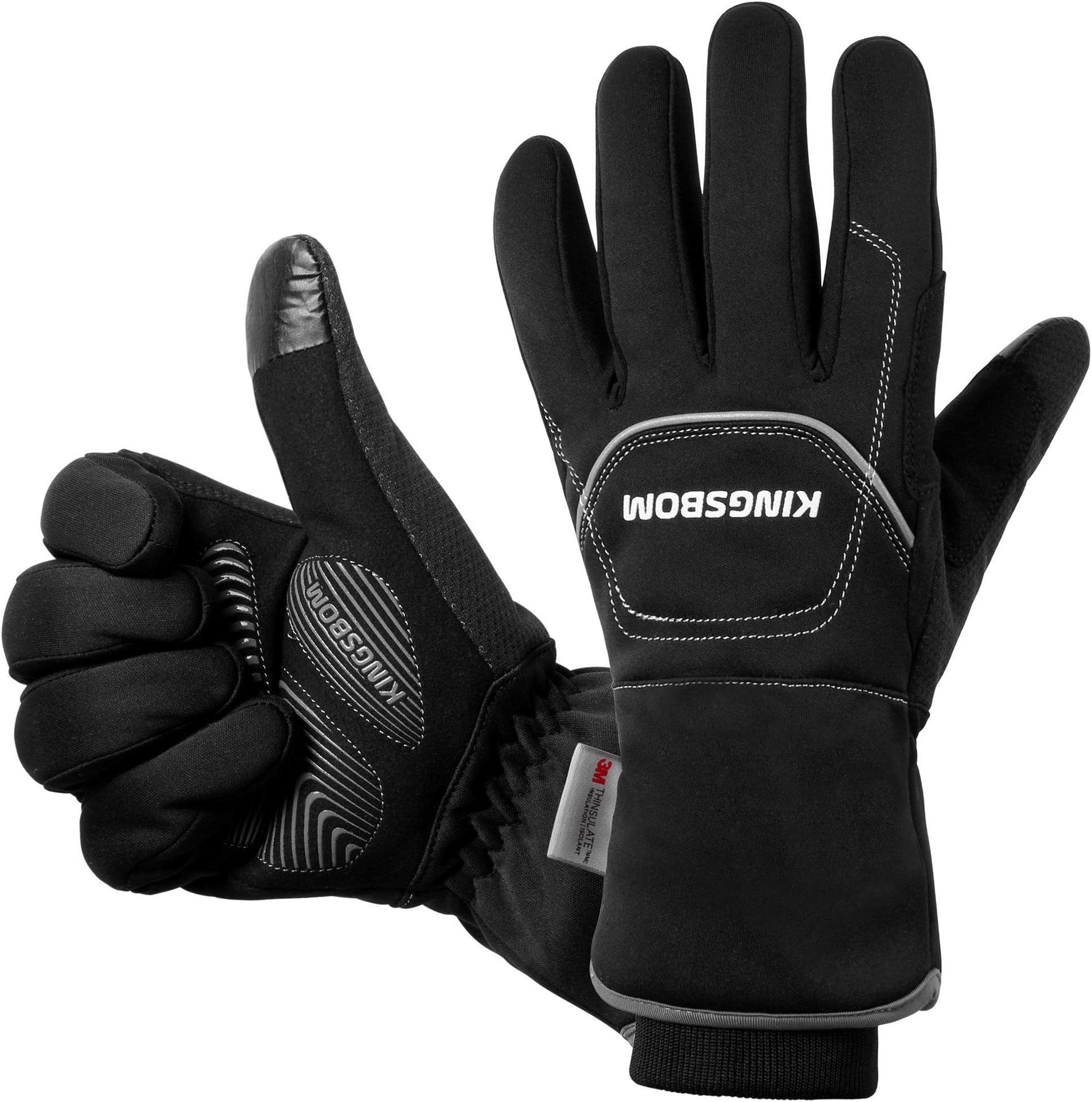 40℉ Waterproof & Windproof Thermal Gloves - 3M Thinsulate Winter Touch Screen Warm Gloves - For Cycling,Riding,Running,Outdoor Sports - For Women and Men