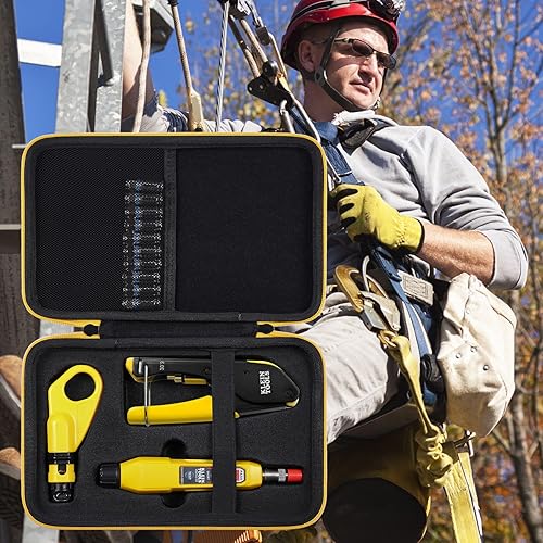 Miniatura 7 de Aenllosi Funda de transporte rígida de repuesto para herramientas y conectores de cable coaxial Klein Tools VDV002-818, soporte personalizado para