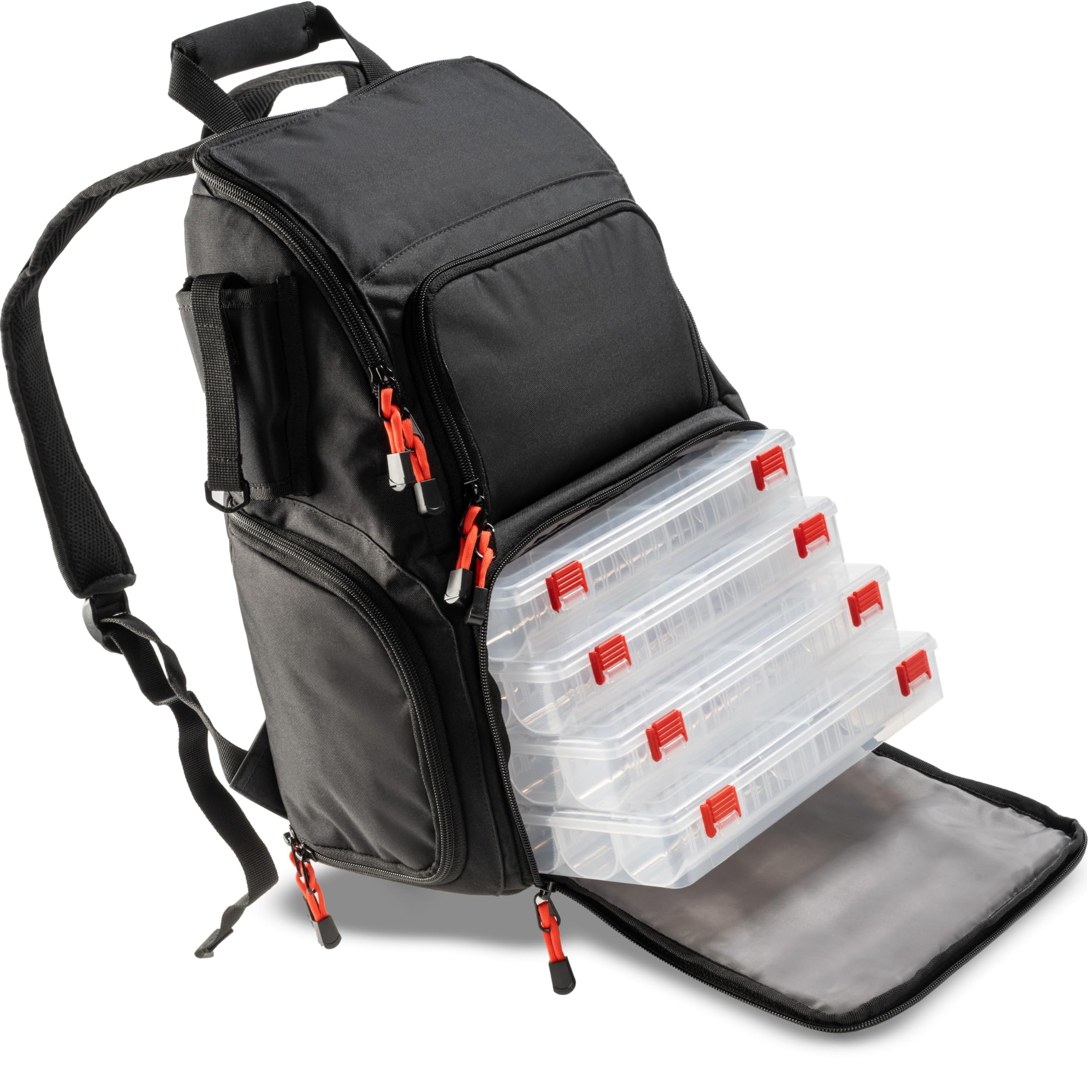 Paradox Fishing Sac à Dos de pêche avec 4 boîtes I Sac a Dos Peche I Sac de Peche - Fond étanche