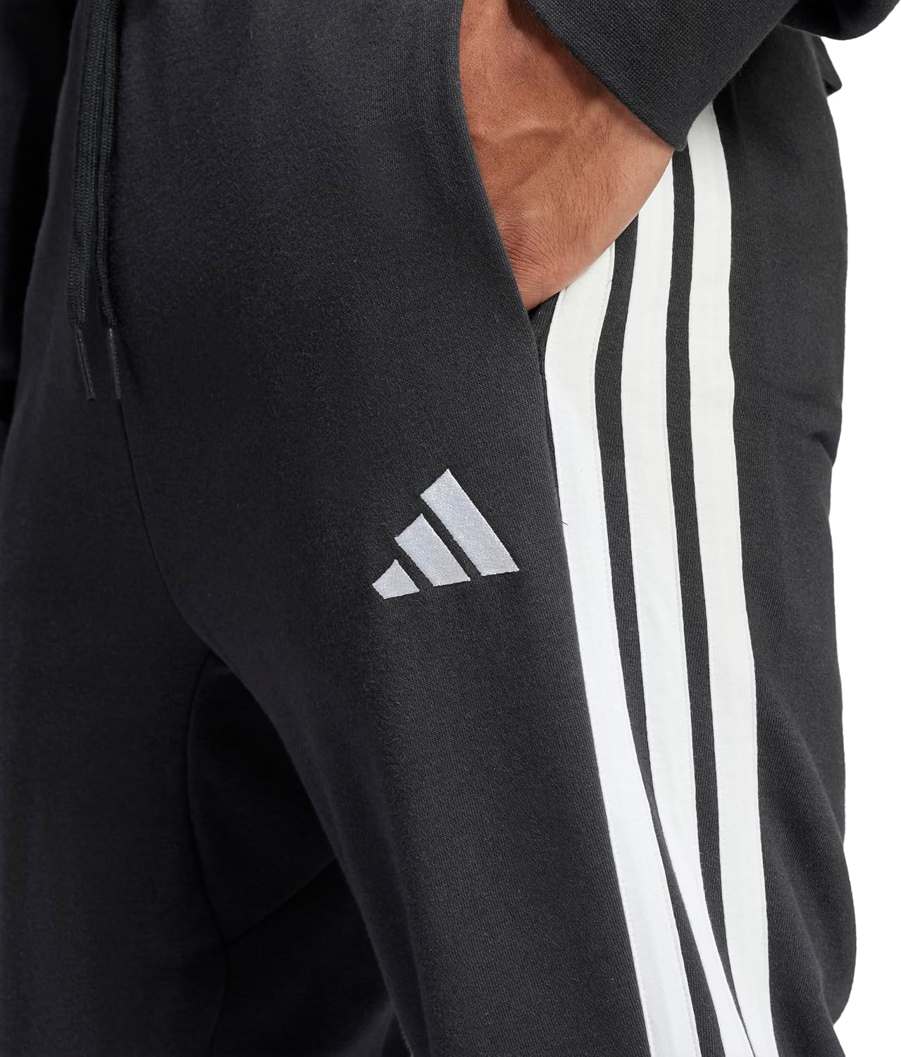 Adidas Mens Essentials 3-Stripes French Terry Pants - Image 2