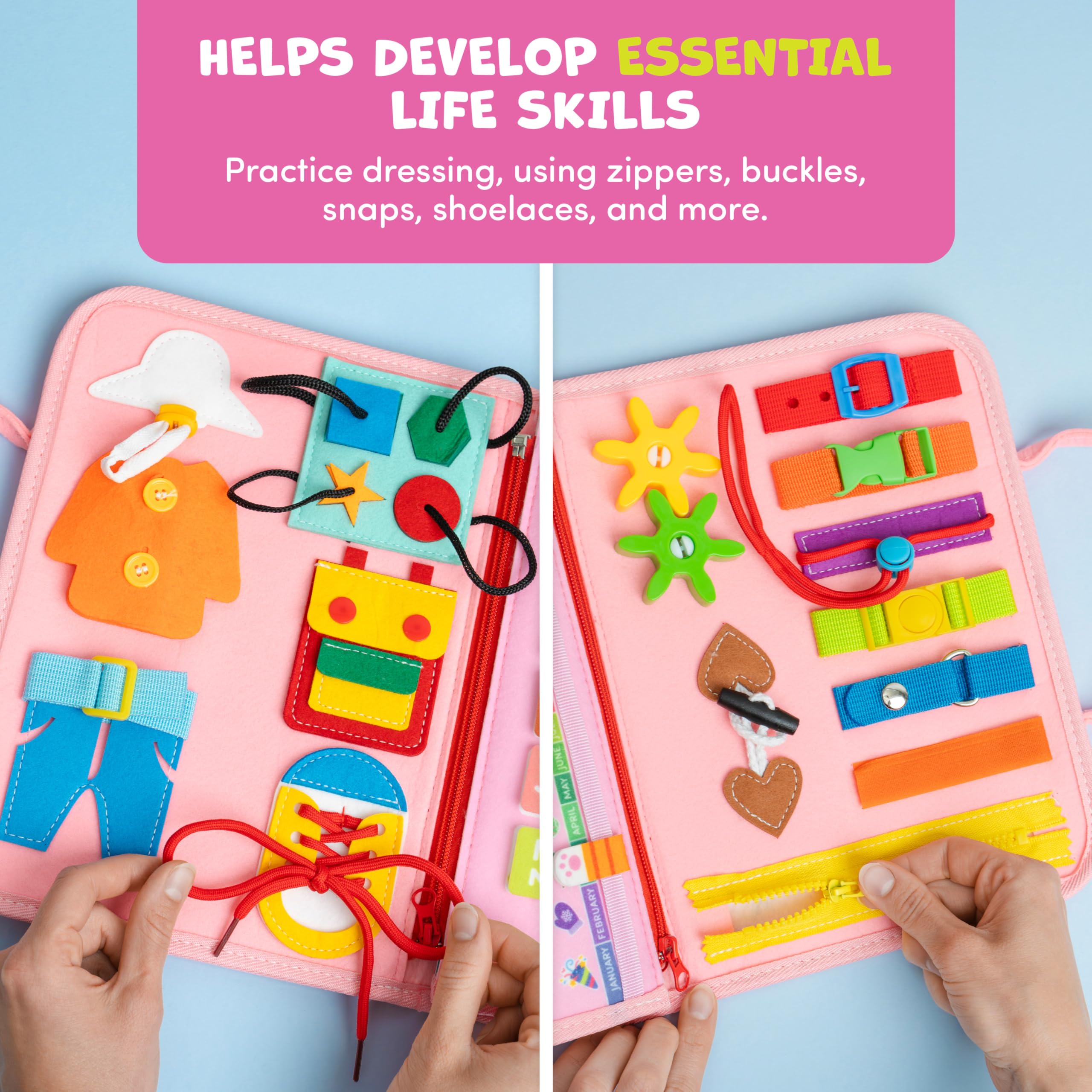Play Along! 知育ボードブックセット Amazon.com: Clever Fox Play Busy Book, Montessori Toy for Kids 2-3
