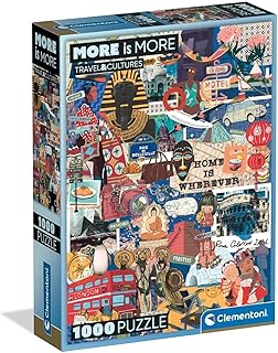 Comprar Clementoni - Puzzle Adulto 1000 Piezas More Is More Clementoni - Puzzle Adulto Travel&Cultures Compact Box, 37072