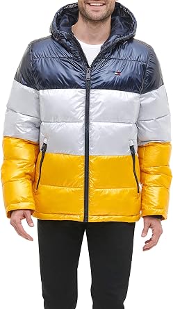 Tommy Hilfiger Mens Hooded Puffer Jacket Standard and Big & Tall