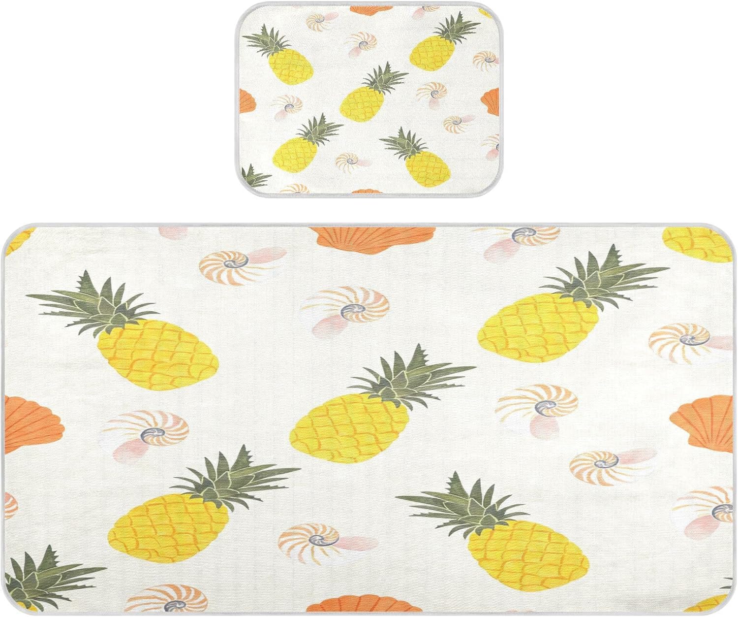 Cooling Baby Washable Mattress 28" x 52" Ultra Soft Pineapple Summer Pastel Shell Training Pads for Baby&Toddler