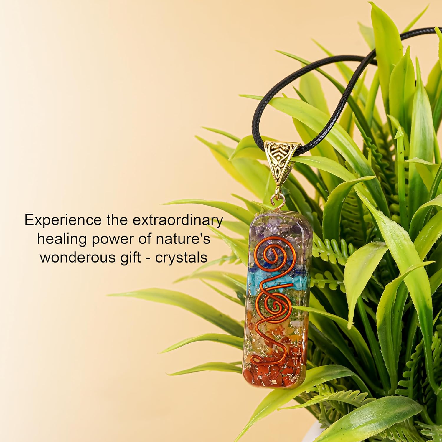 Chakra Healing Crystal Tree Kit with 7 Chakra Bracelet and 2 Pendant Necklace Handmade Bonsai Gemstones Trees for Home Decor, Positive Energy, Money, Good Luck Birthday Gifts for Women, Mom - Image 6