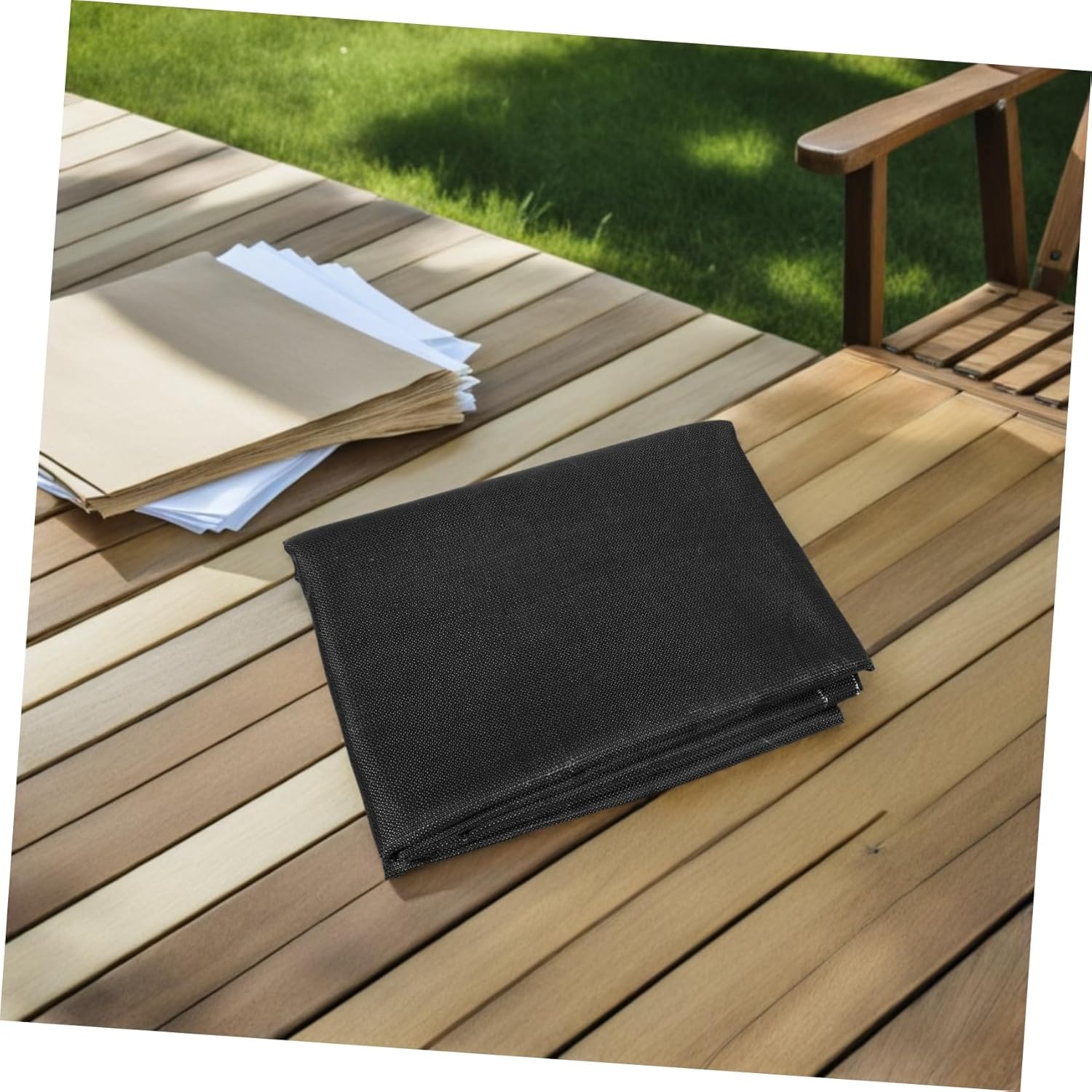 BBQ Fireproof Mat Heavy Duty Double Sided Grill Protector for Outdoor BBQ Fire Pit and Fireplace Durable Floor Pad