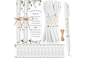 Tenceur Forest Greenery Baby Shower Favors - 50 Set Sage Pens with...
