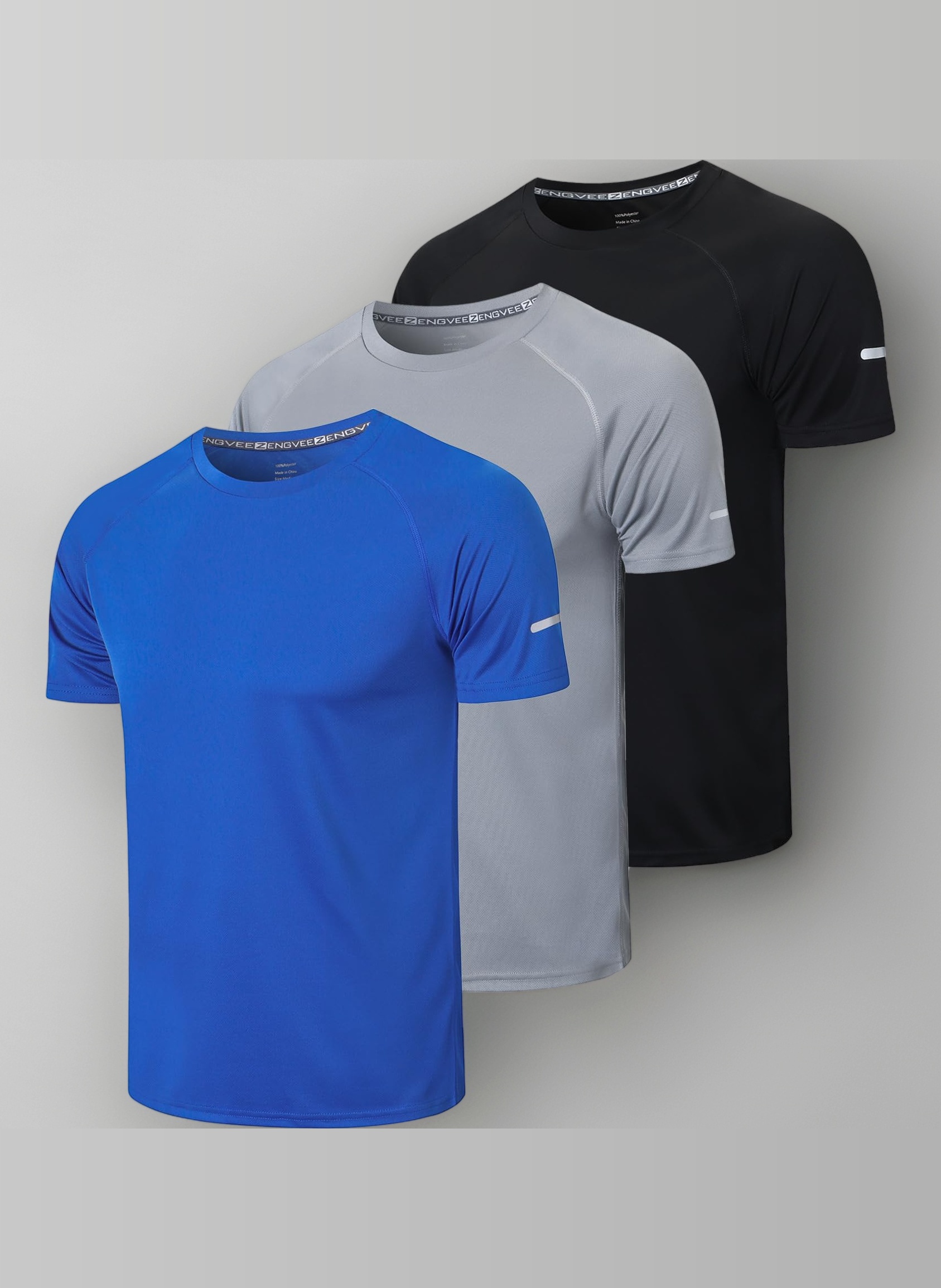 Gaiatiger 1/3 Pack Mens T-Shirts Quick Dry Short Sleeve Tops Moisture Wicking Active Athletic Running Work Shirts