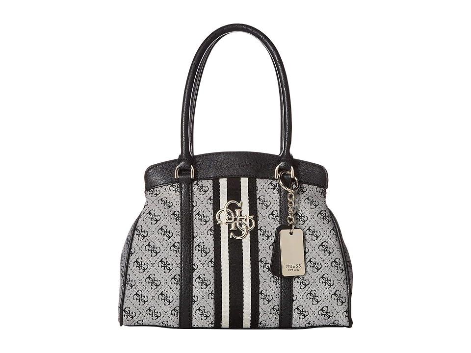 

GUESS Vintage Studio Satchel (Black) Handbags