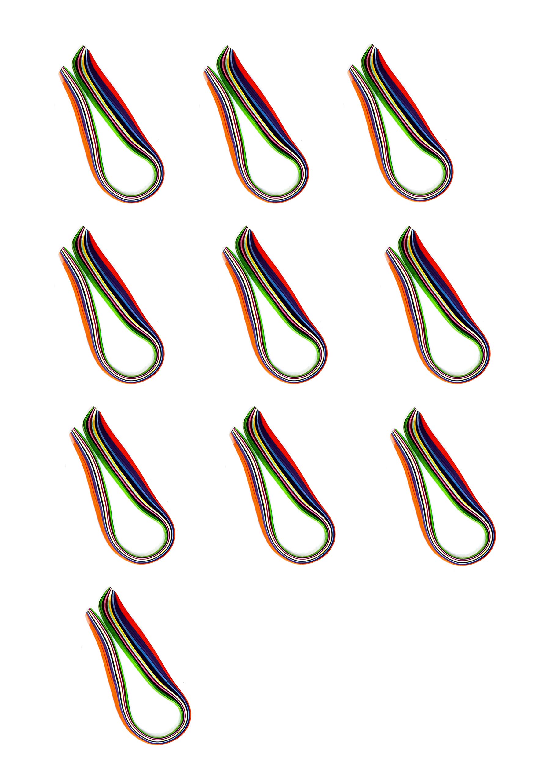 KHUSHA CREATIONS Quilling Kit (Multicolor Quilling Strips of 3mm 10 Packets Total ;1000 Strips Approx. with Quilling Needle) for Hobby Crafts, School Projects, DIY