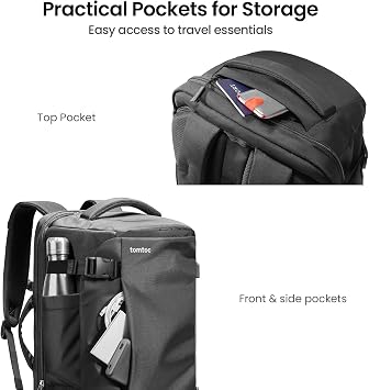 tomtoc Travel Backpack 40L & Compact EDC X-Pac Sling Bag