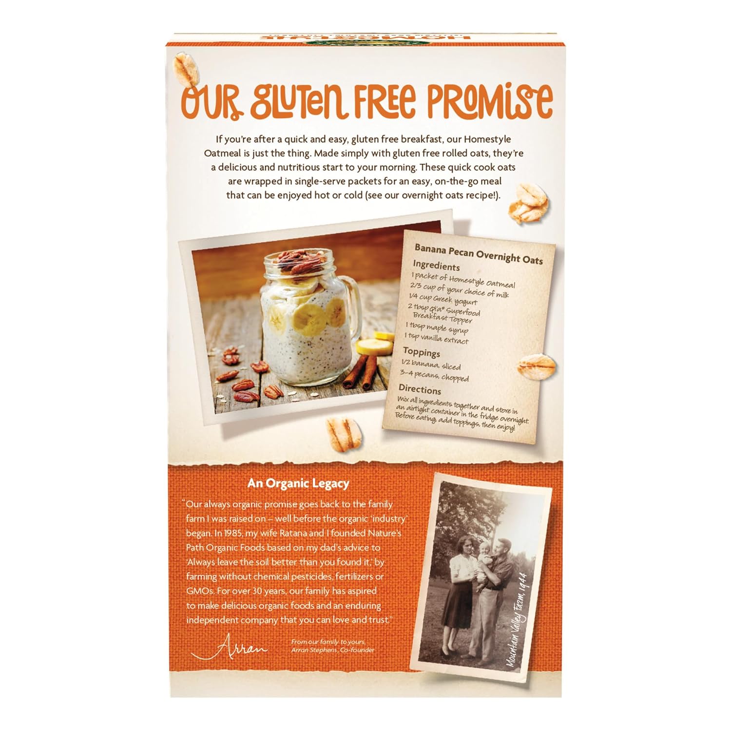 Nature's Path Organic Homestyle Instant Oatmeal, 11.3 oz (Pack of 6), Gluten Free, Non-GMO