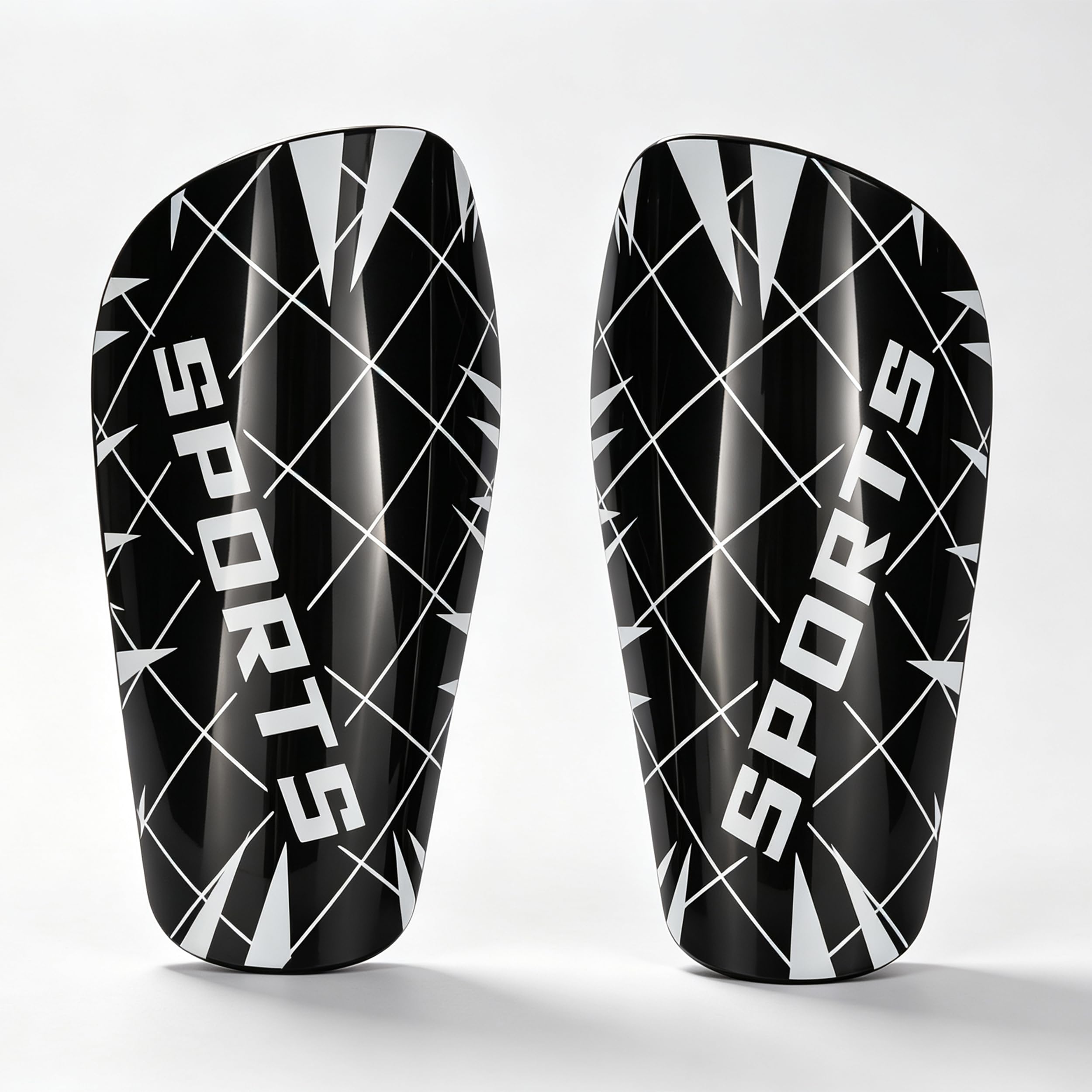 Shin Pads Boys Girls, Kids Shin Pads for Football, Aged 5-12 (Sports) (Black)