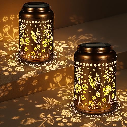 Miniatura 25 de Faroles solares impermeables para exteriores, decoración de hongos de abeja, regalos para mujeres, para la abuela, luces solares colgantes para