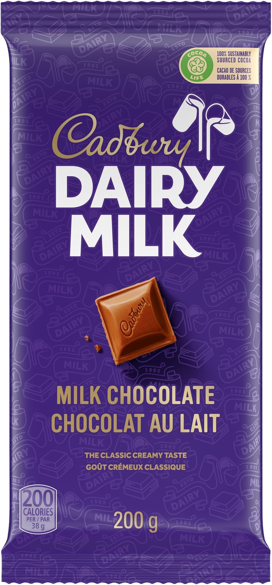 Dairy Milk Chocolate Bar 200g/7oz. (Imported from Canada)