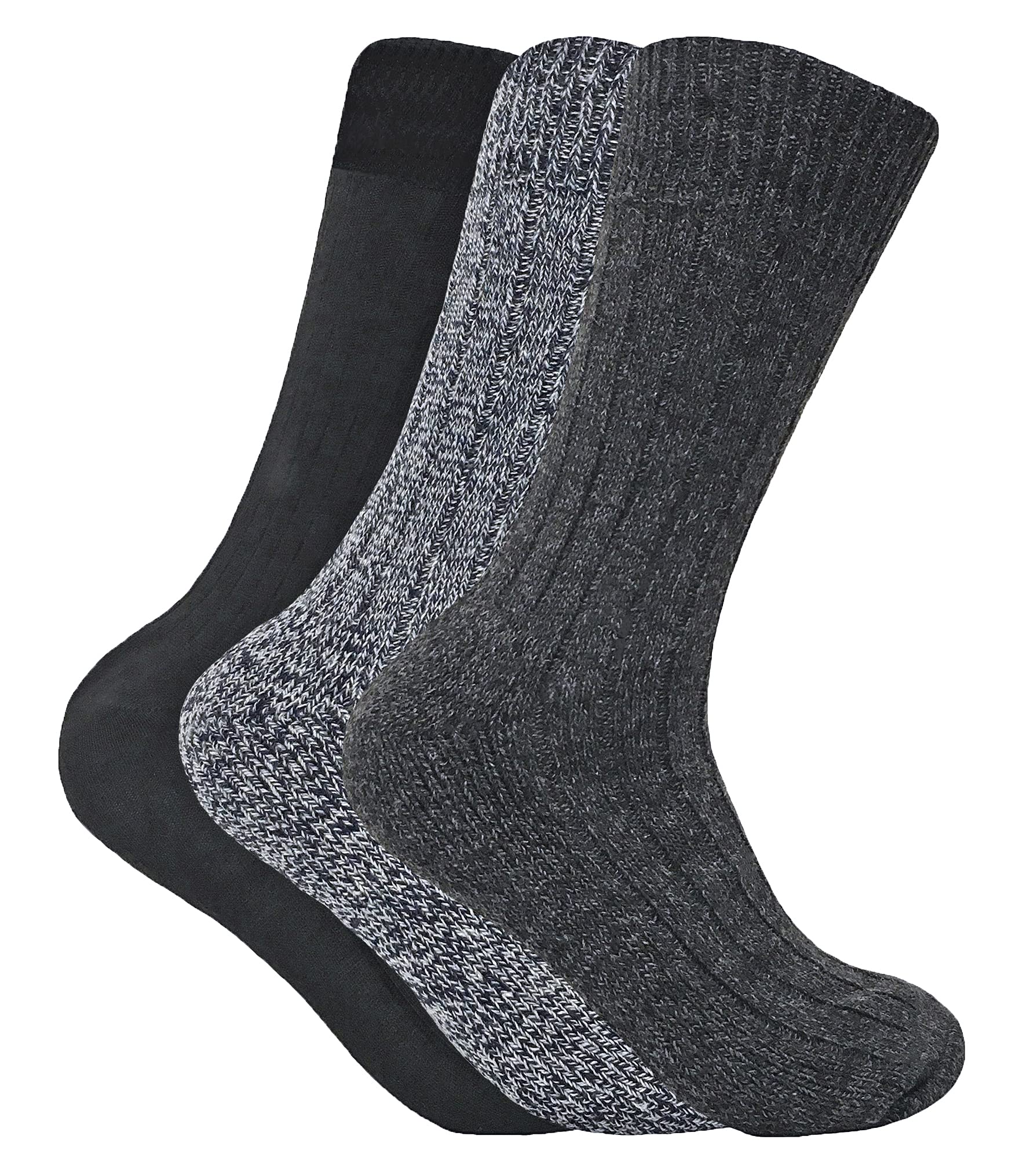 Sock Snob Men's Wool Blend Hiking Socks - Grey - Size 6-11