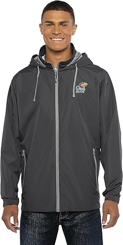 Vantage Apparel Men's Collegiate Premium Lightweight Packable Hooded Wind Jacket