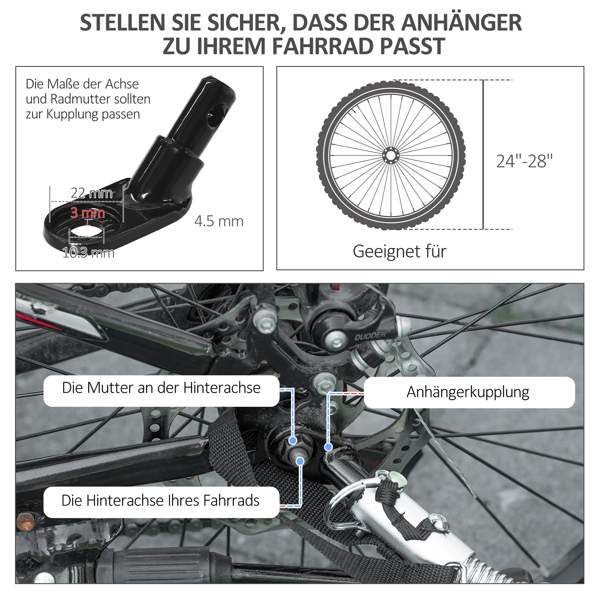 PawHut rimorchio per cani 2 in 1, rimorchio da bicicletta per cani, passeggino per cani con catarifrangenti, passeggino per cani max. 30 kg, rimorchio da bicicletta per cani grandi, tessuto Oxford,
