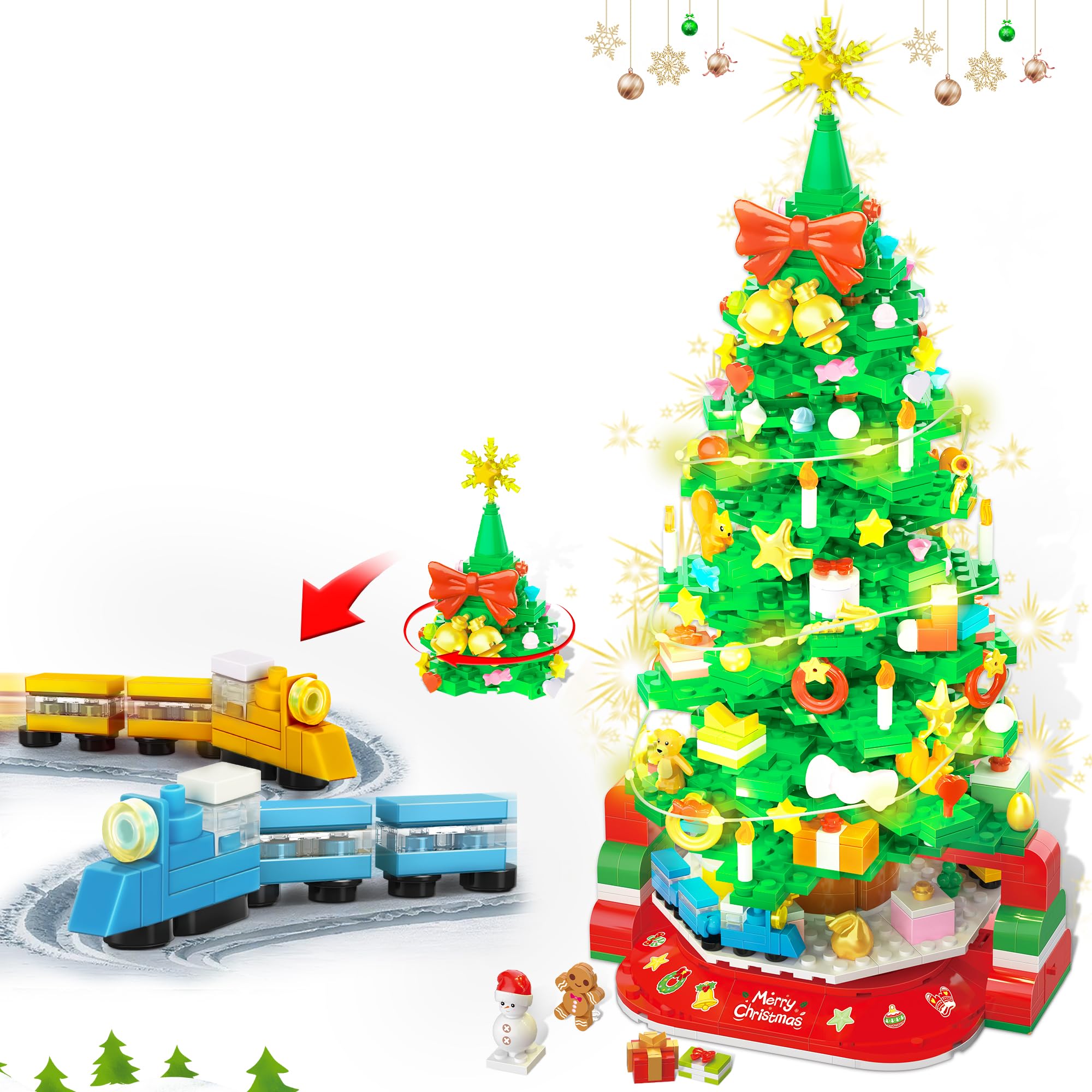 Calendario dell'Avvento con albero di Natale, colore: verde