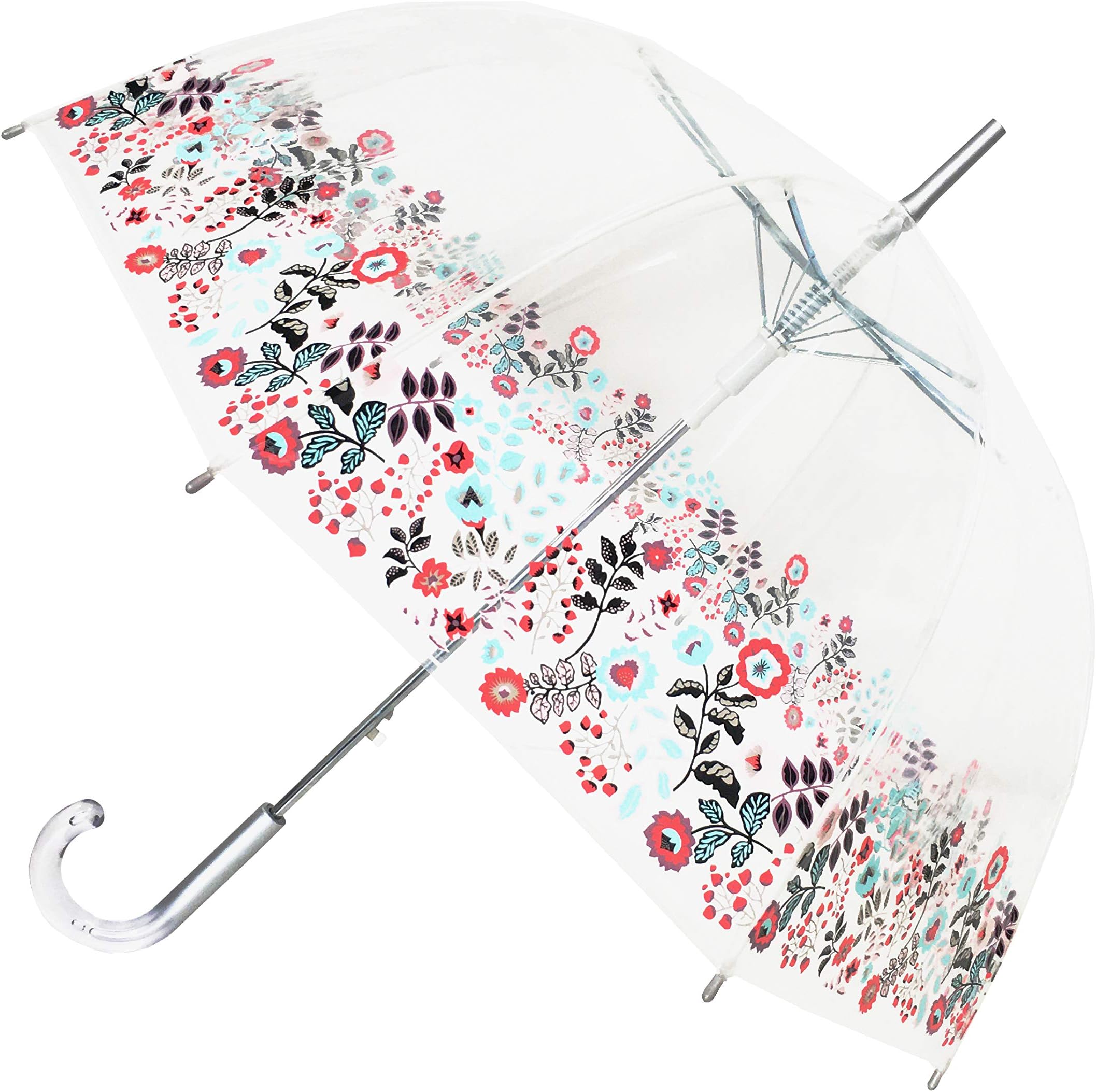 SMATI Clear Stick Umbrella - Big Dome Birdcage - Windproof