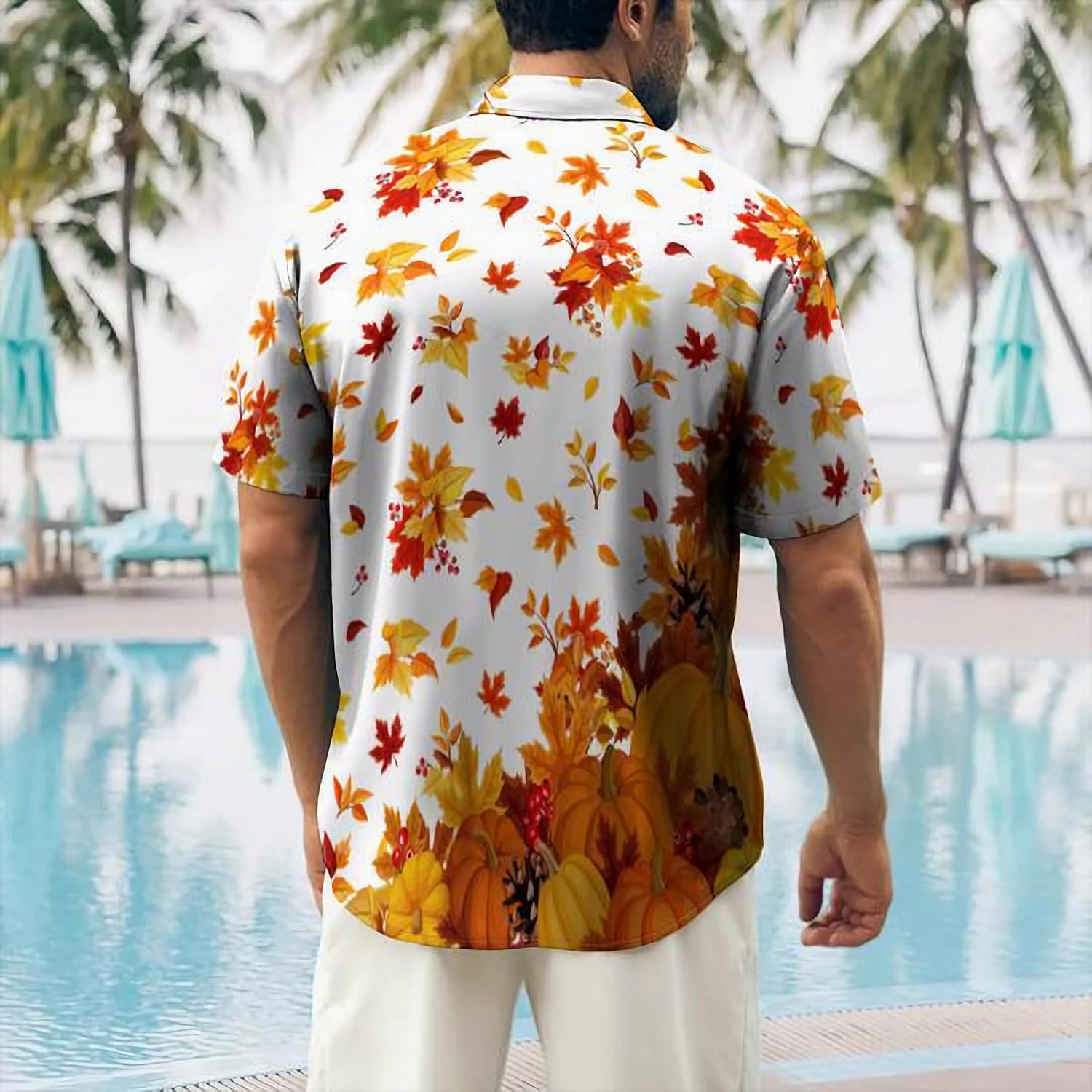 Hawaiian Bowling Shirts for Men Short Sleeve Printed Regular Fit Summer Beach Casual Button Down Aloha Shirts - Image 2