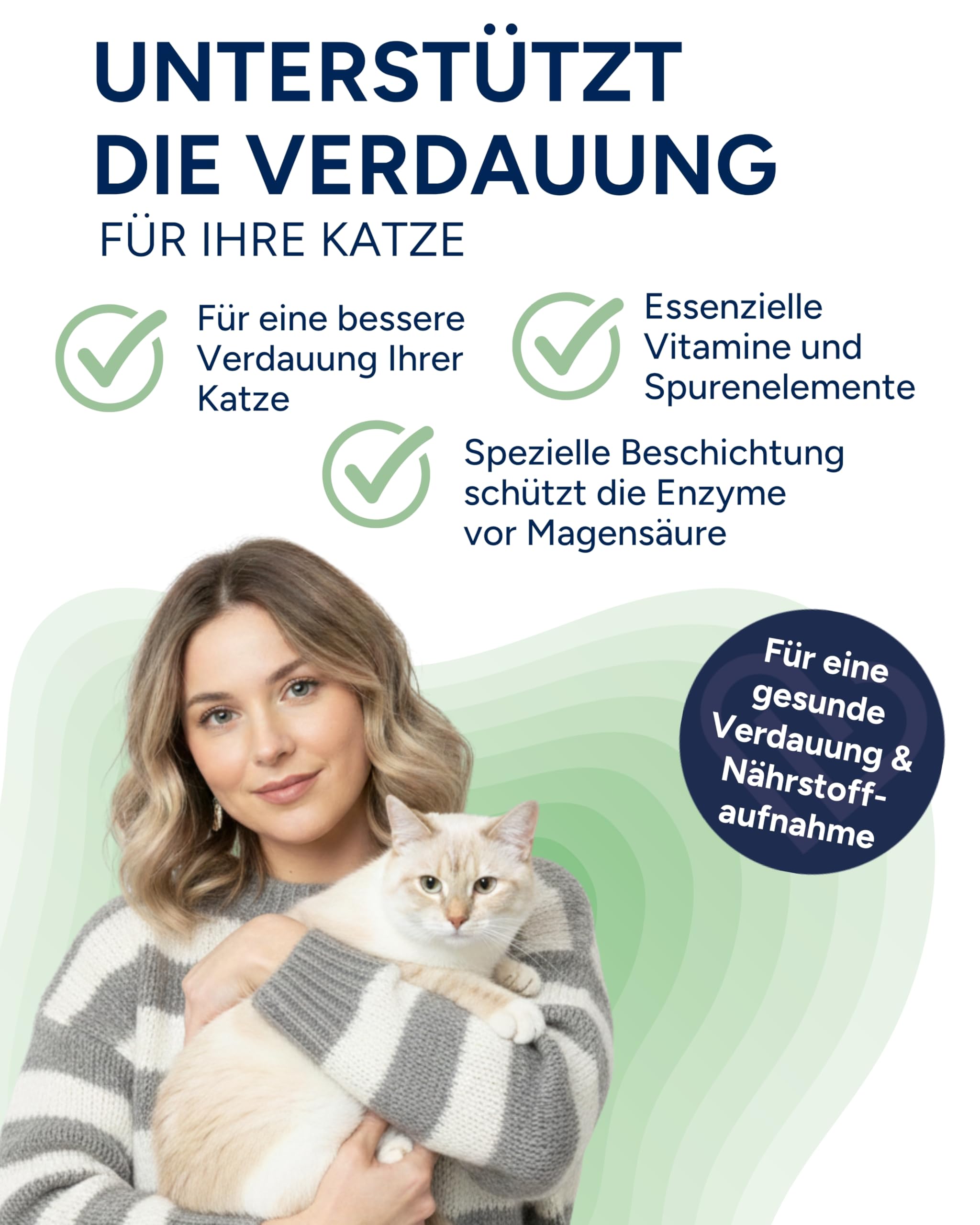 NutriLabs Placamax® Katzen-Tabletten 90 STK. - Gesundheitsprodukte - Verdauungstabletten - Nahrungsergänzung für Katzen - Ergänzungsfutter mit Pankreas-Pulver u.v.m.