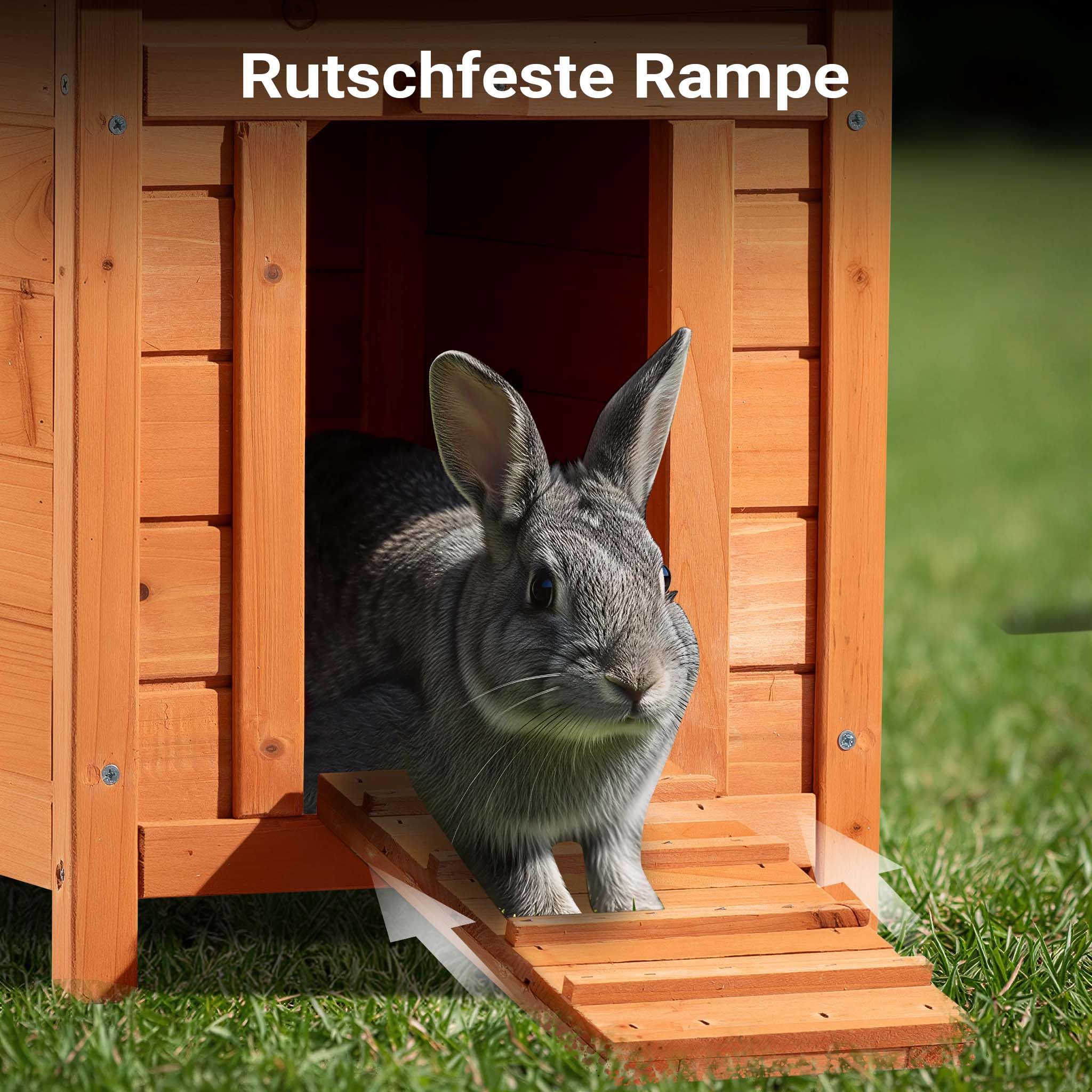 Wiltec Domek dla kota 420 x 515 x 430 mm z drewna świerkowego, budka dla małych zwierząt z otwieranym dachem i bitumicznym pokryciem, klatka do ogrodu i na balkon