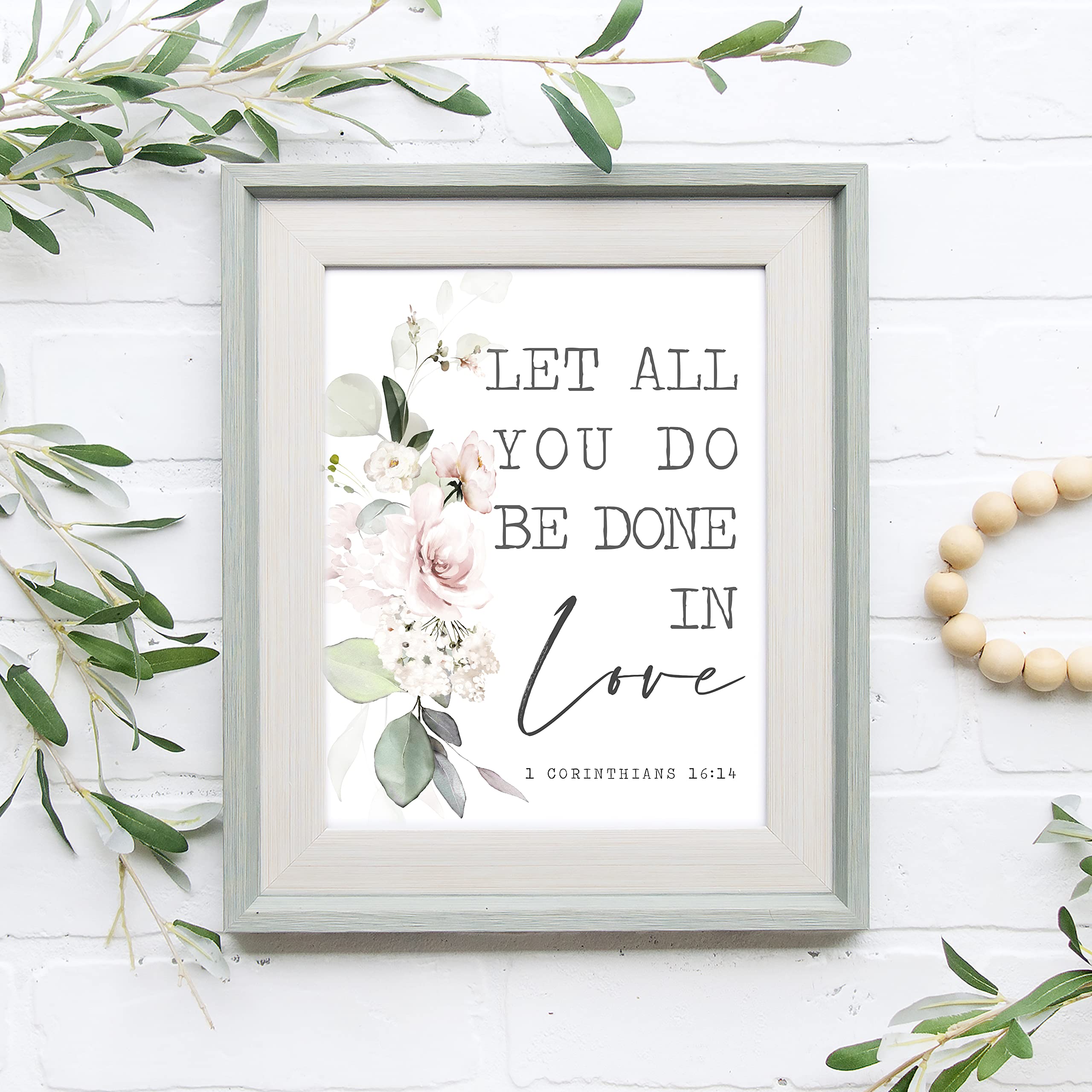 Let All That You Do Be Done in Love 1 Corinthians 16:14 Vinyl Wall Art Religious Faith Home Decal Decor Christian Quote Bible Scripture Wall Decals