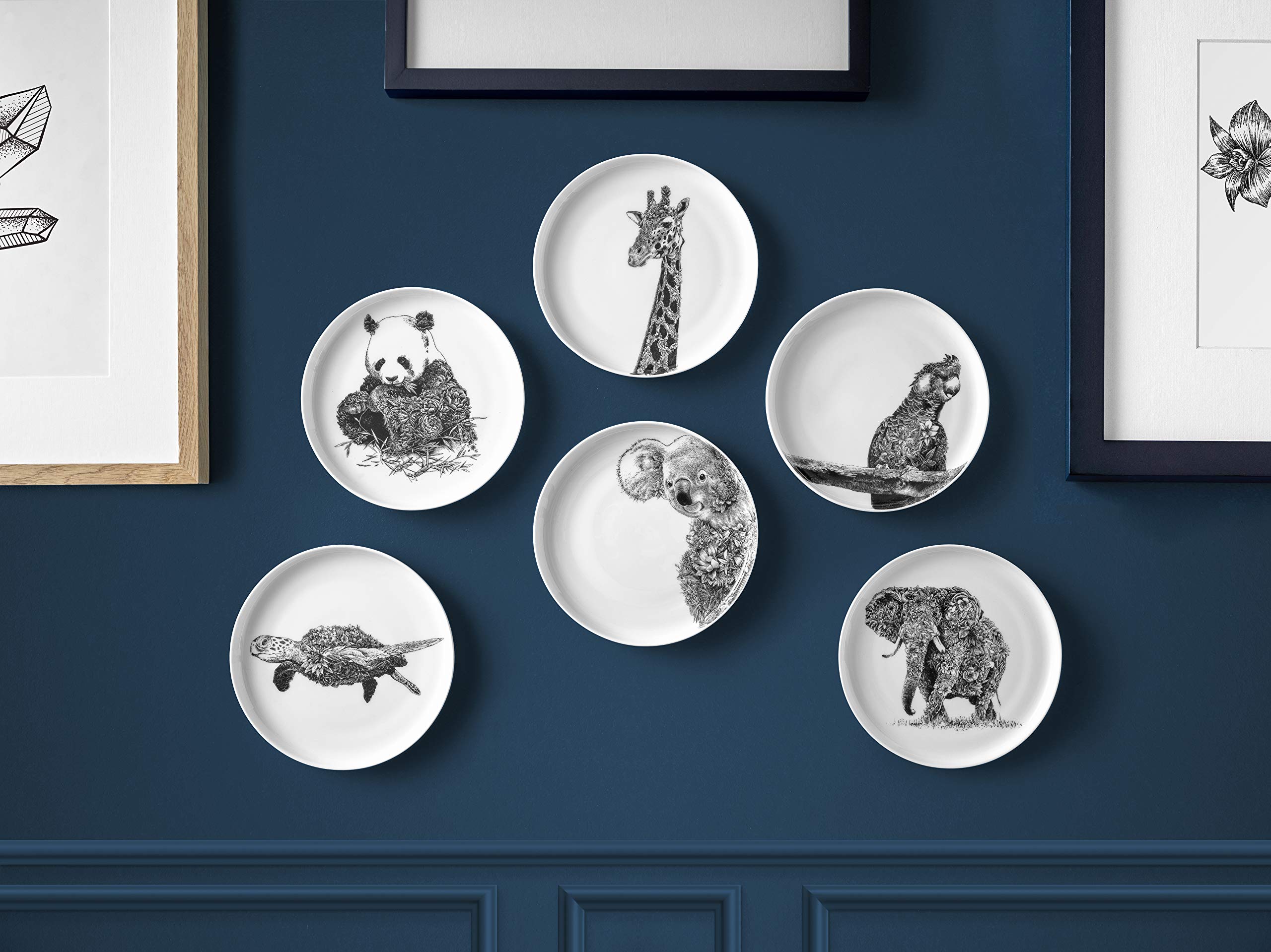 Maxwell & Williams, Marini Ferlazzo, colore nero/bianco, Porcellana, 20 cm Plate