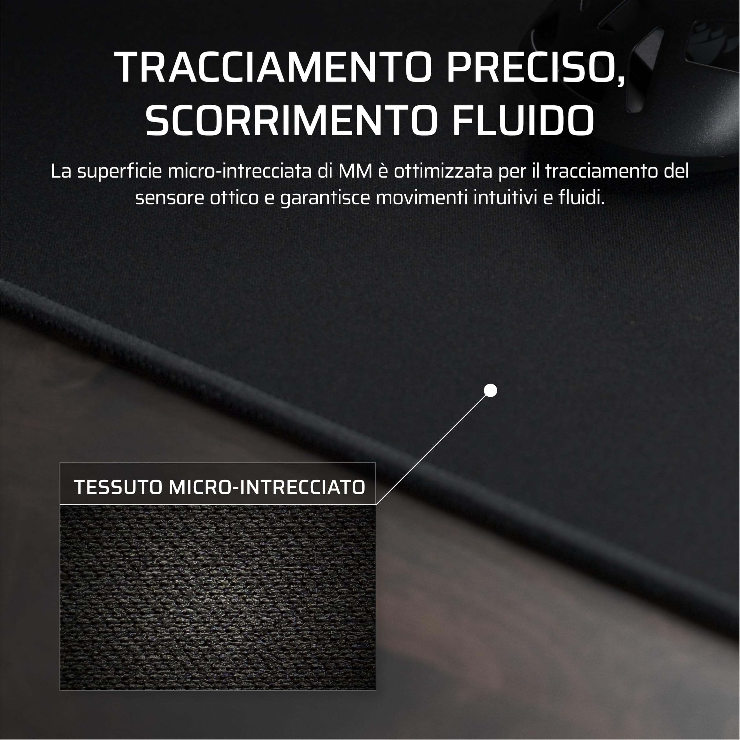 Corsair MM Tappetino Mouse Da Gioco In Tessuto Anti-Sfilacciamento – Nero | XXXL (1220 x 590 mm), Superficie Micro-Tessuta Di Precisione, Base Antiscivolo In Gomma Naturale, Bordi Cuciti