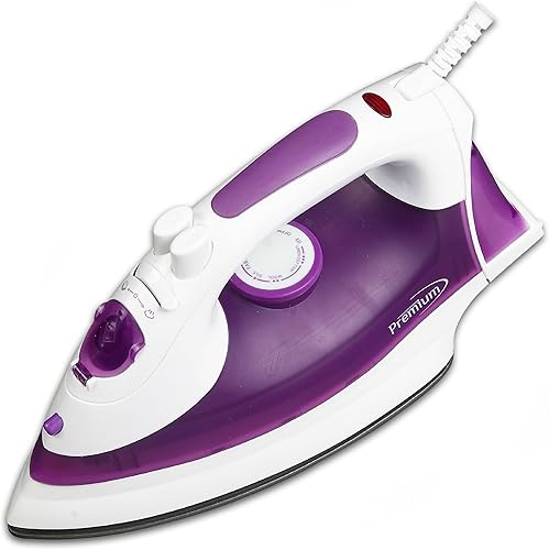 PREMIUM piv7167Deluxe Plancha en Seco de vapor color blanco y gris