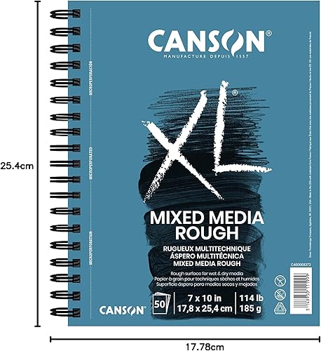 Miniatura 17 de Canson XL Series - Papel de medios mixtos, papel grueso, textura fina, dimensiones grandes para técnicas húmedas o secas, encuadernado con alambre