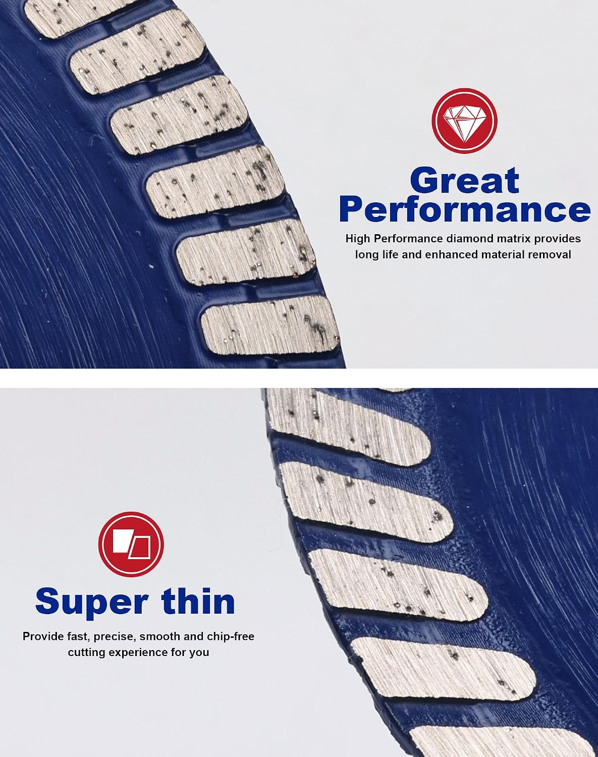 OSTEK 5pcs/Lot 4 Inch Diamond Tile Blade,Super Thin Porcelain Tile Cutting Blades for Granite Marble Ceramic Tile