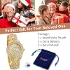 JewelryWe Women's Men's Luxury Watch with Rhinestone Glitter Metal Strap Analogue Quartz Watch Mother's Day