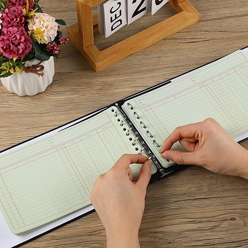 Miniatura 3 de Skyygemm 200 hojas de libro mayor de 5 x 8.5 pulgadas, hojas adicionales de libro mayor de papel para contabilidad, bloc columnar para cuentas