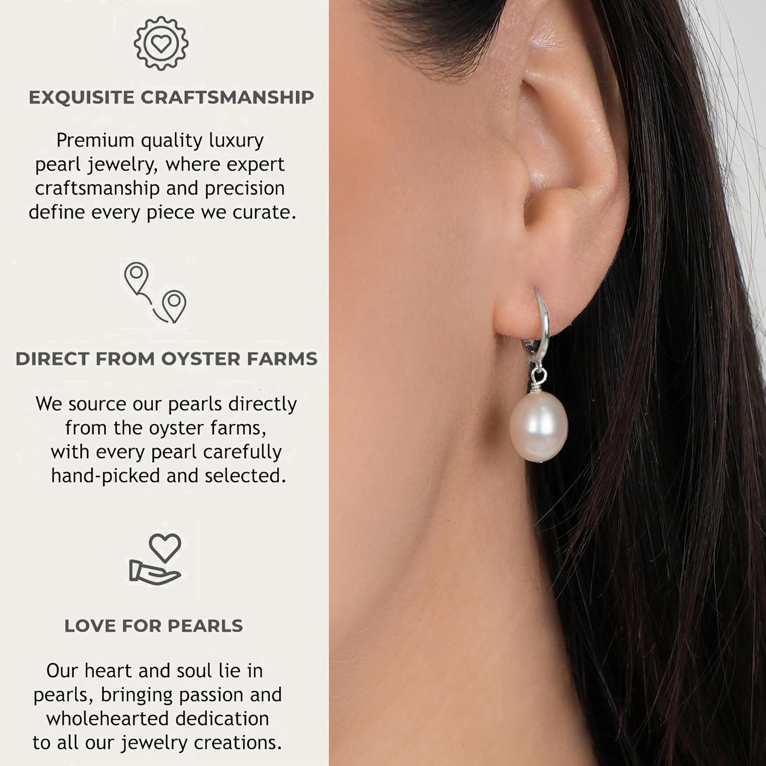 LILY LUSTRE Pearl Earrings for Women, 14k Gold Plated 925 Sterling Silver, AAAA Genuine Freshwater Cultured Pearls in Drop & Coin Shapes, Hoop & Leverback Styles