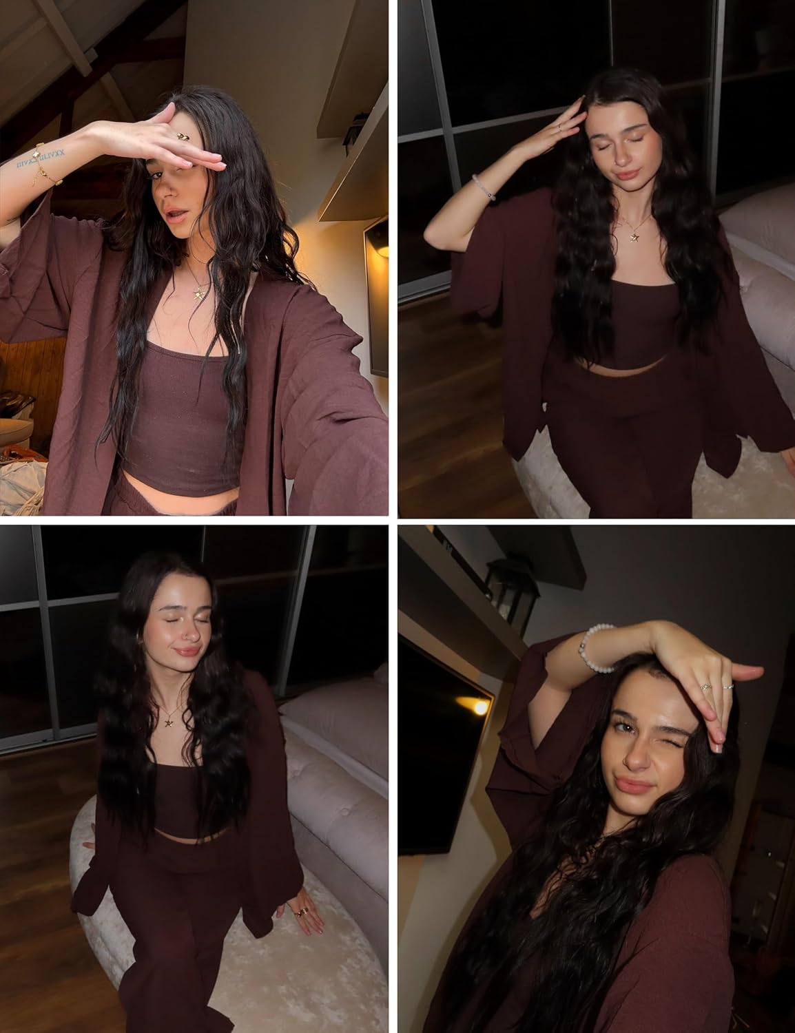 ZAFUL Women 2 Piece Tracksuits Outfits Loungewear Sets Solid Loose Cardigan Suits And Wide Leg Pants Casual Suits - Image 6