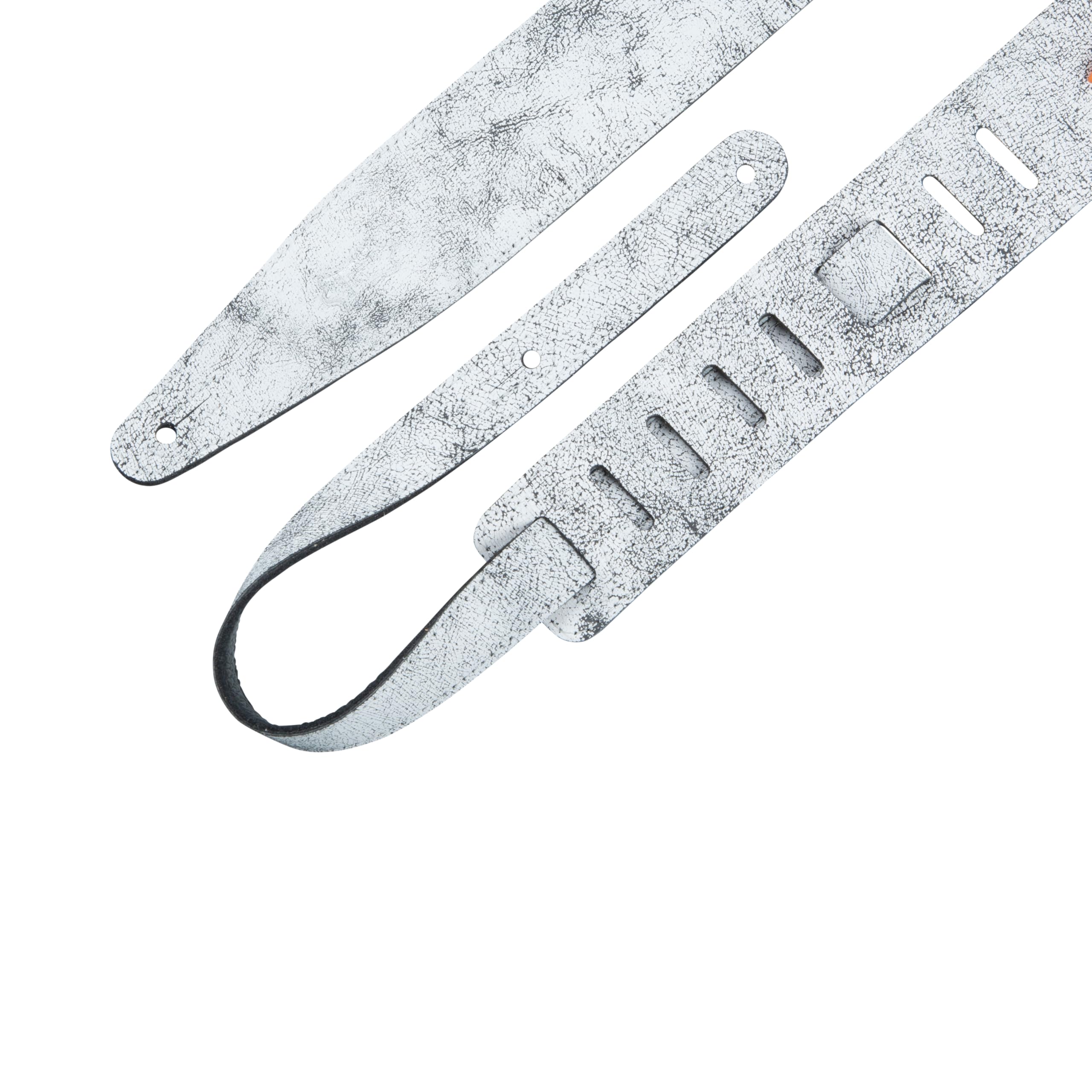 Levy's MG317BOG-WHT Correas Para Guitarras Garment Leather Garment Leather Backing Distressed 2 1/2" - White